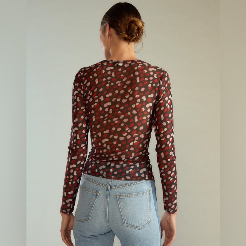 CYNTHIA ROWLEY
Modern Mesh Top In Black Red - Picture 2 of 5